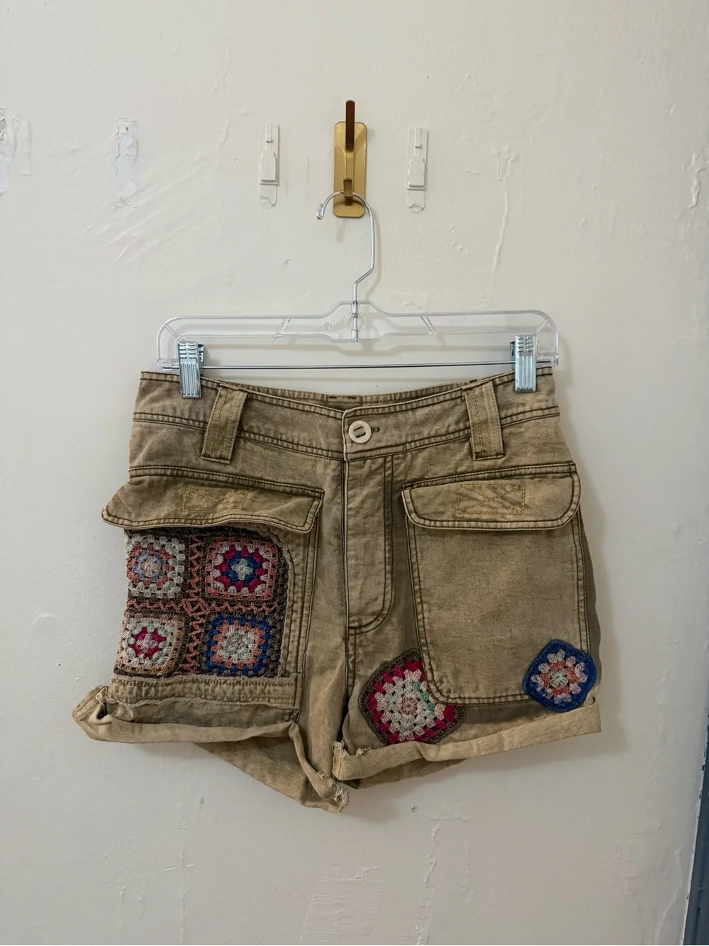 Free People Follow Rivers Crochet Shorts Sz 2